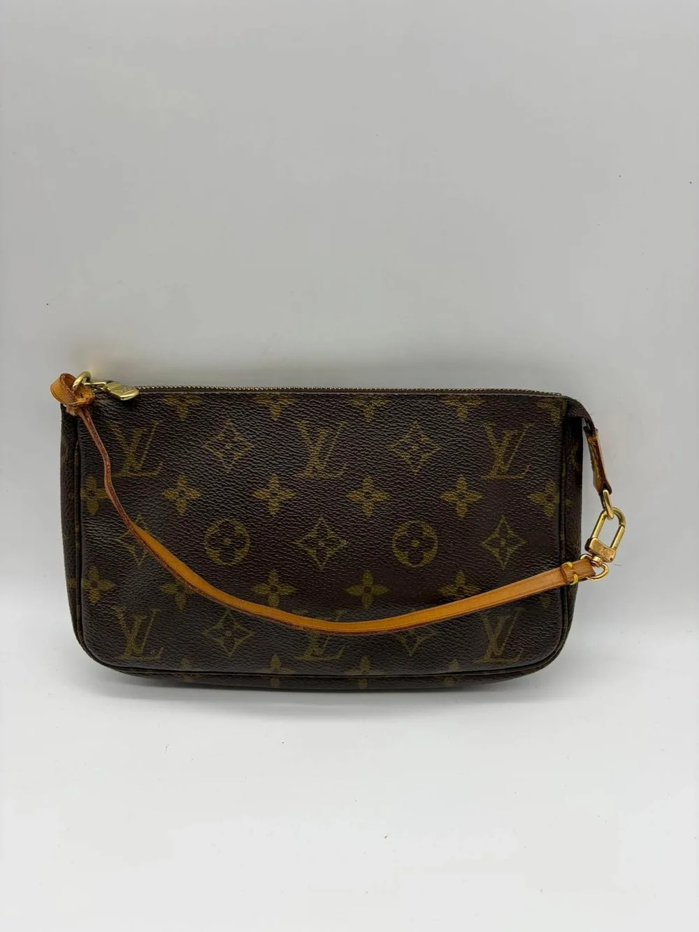 Louis Vuitton Monogram Mini Pouch in Brown and Gold